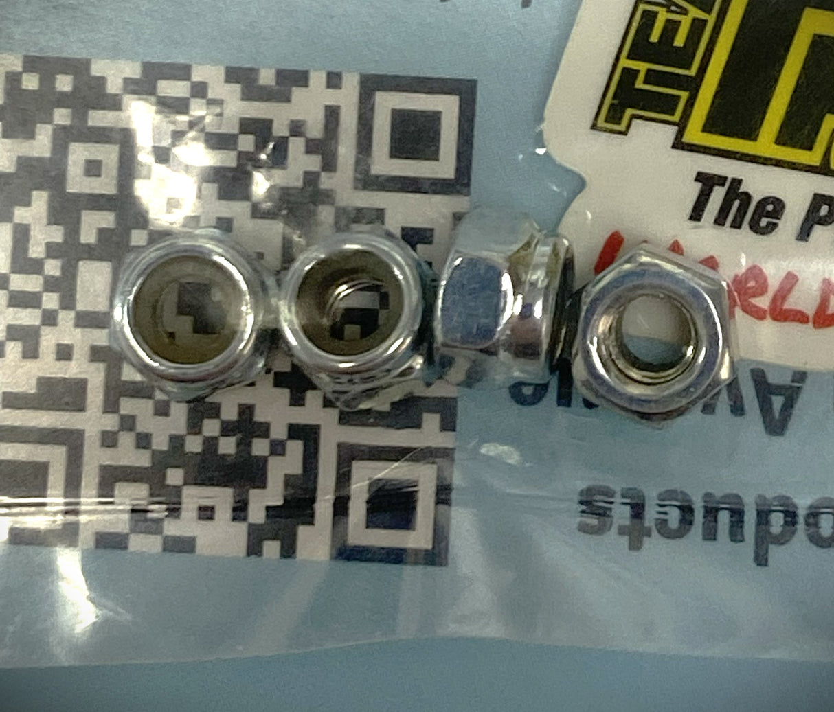Nuts, Wheel 4mm Axle Nylon Locking