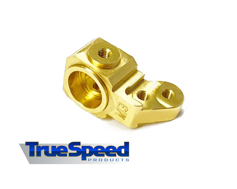 Custom Works M3 Brass Inline Front Spindle for Hex Axle
