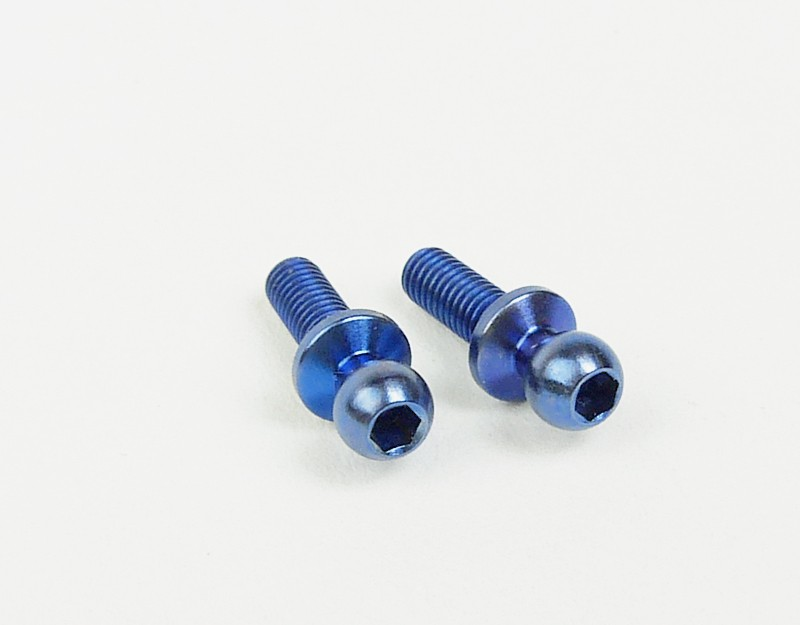 Custom Works Long Hex Drive Ball Stud Blue Titanium