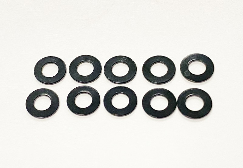 Custom Works Aluminum Ball Stud Washers (0.5mm - Black)