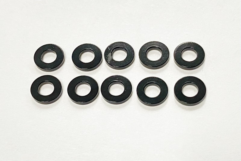 Custom Works Aluminum Ball Stud Washers (1.0mm - Black)