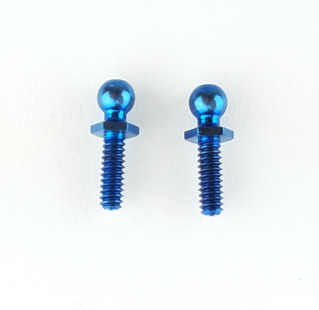 Custom Works Blue Titanium Long Hex Drive Ball Studs
