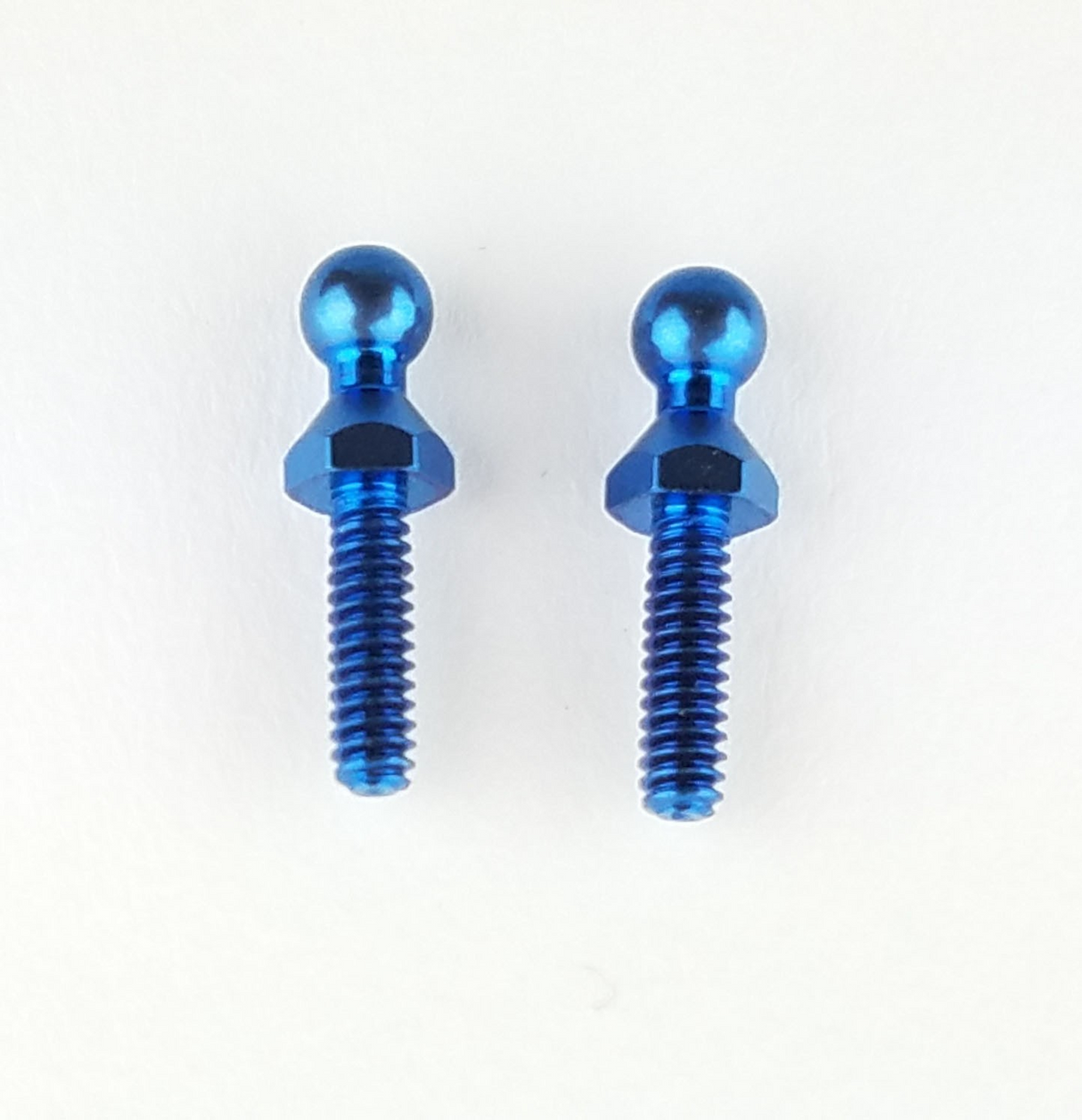 Custom Works Blue Titanium Tall Hex Drive Ball Studs
