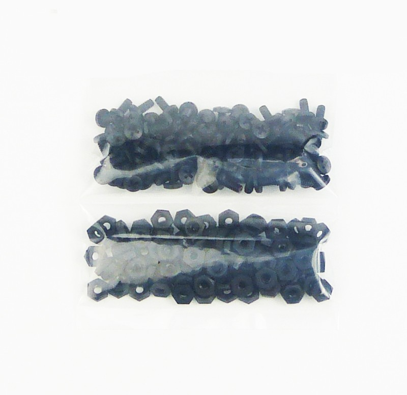 Custom Works Black Nylon Screws & Nuts Kit