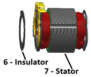 Talon Motor Parts: #6 Stator Insulator
