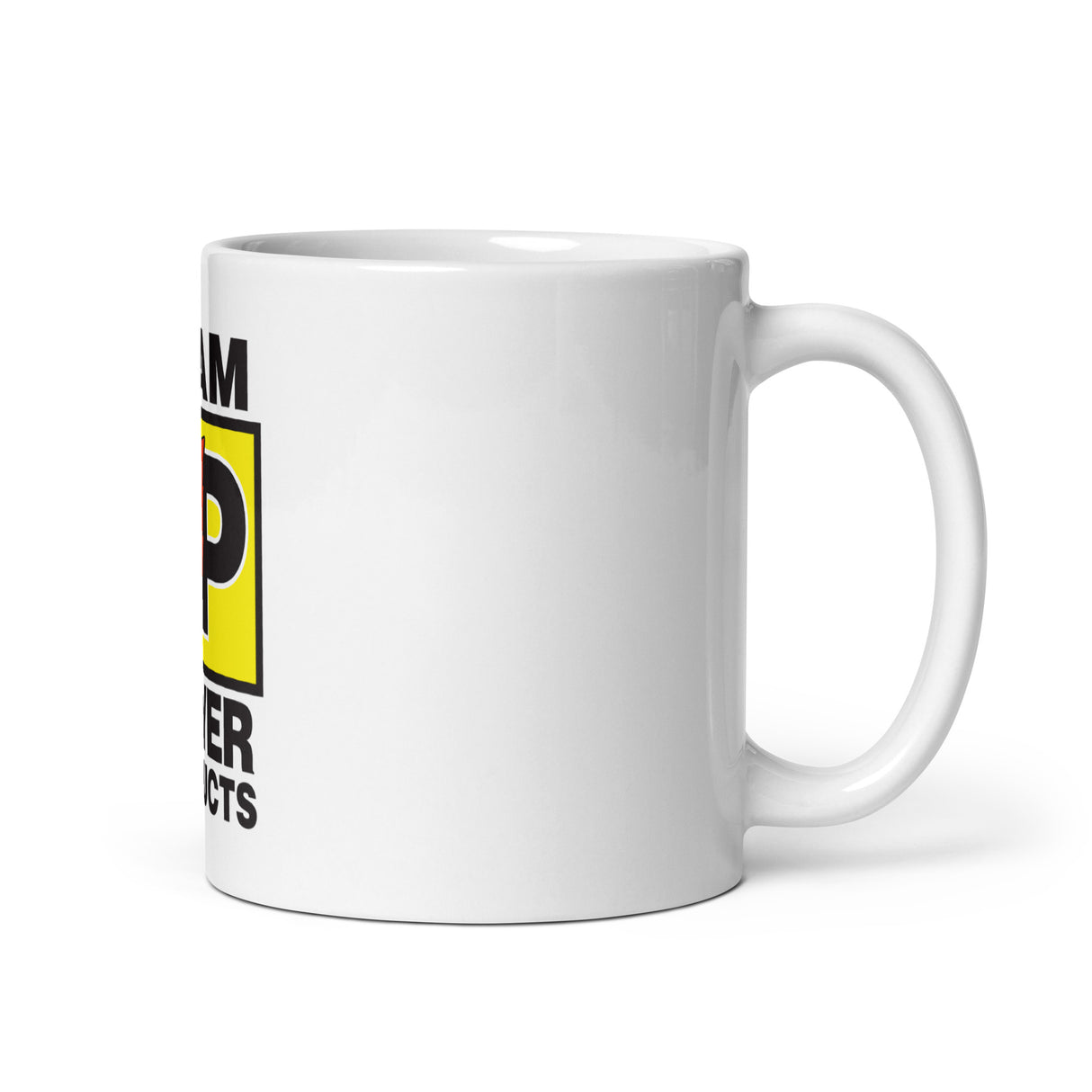 White glossy mug
