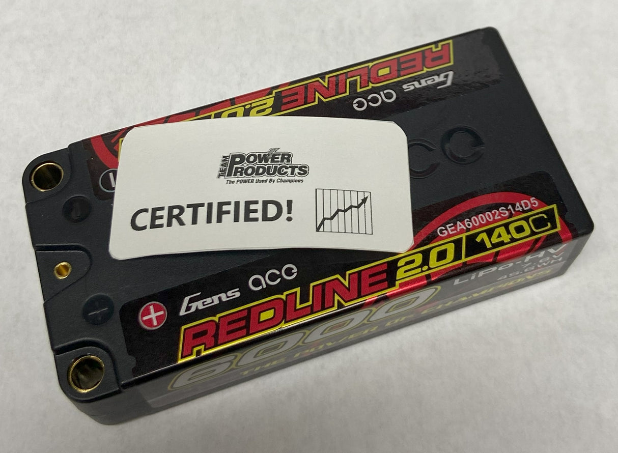 Gens Ace Redline 6000mAH Shorty Pack 140C