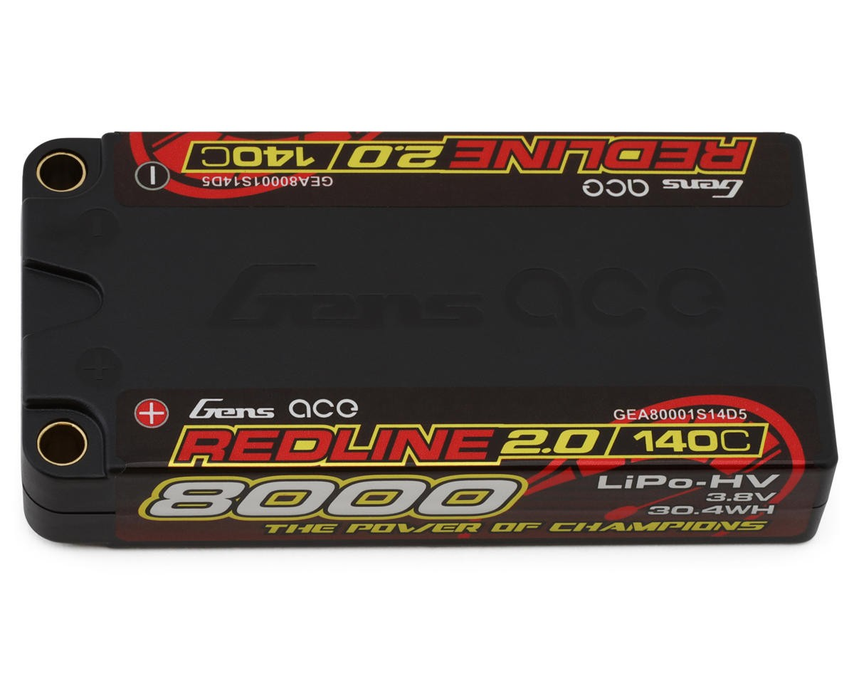 Gens Ace Redline 2.0 1S Shorty LiHV Battery 140C (3.8V/8000mAh)