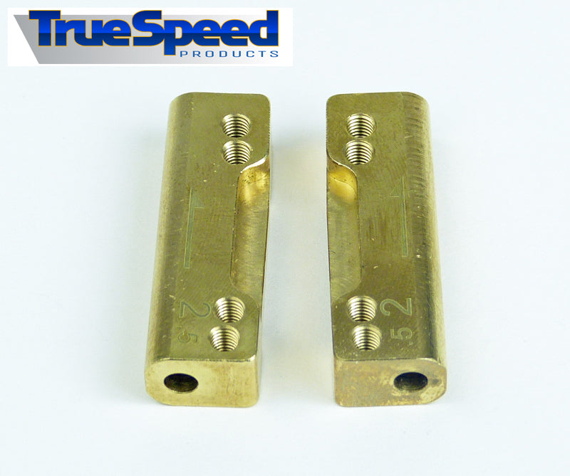 Custom Works BRASS REAR TOE BLOCK .5 – 2 DEG M3 (pr)