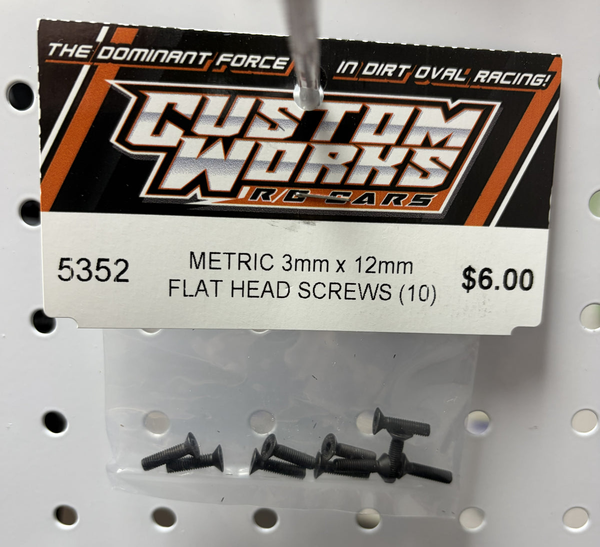 Custom Works METRIC 3mm x 12mm FLAT HEAD SCREWS (10)
