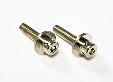 Custom Works Silver Titanium Wing Mount Bolts