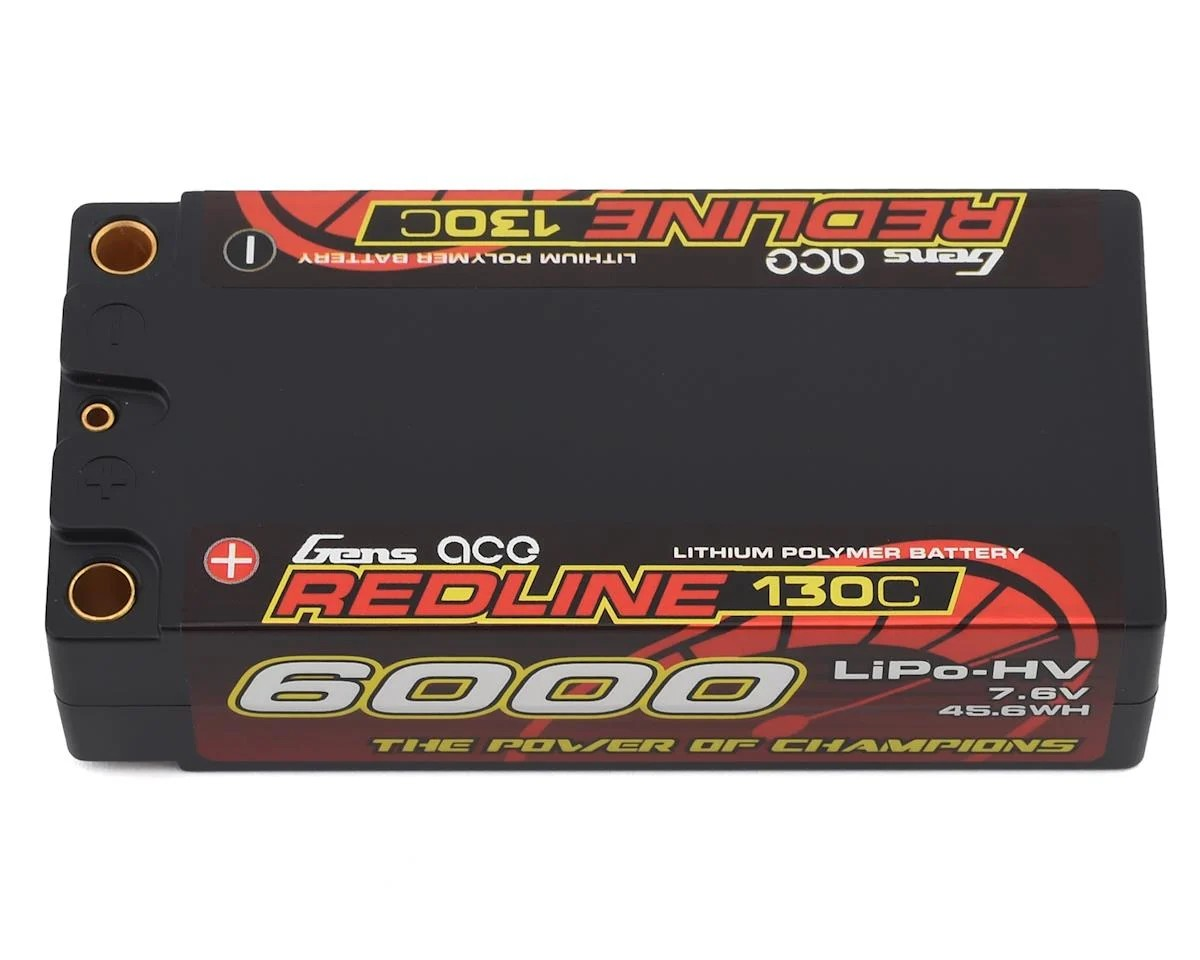 Gens Ace Redline 6000mAH 2S 130C Shorty Pack