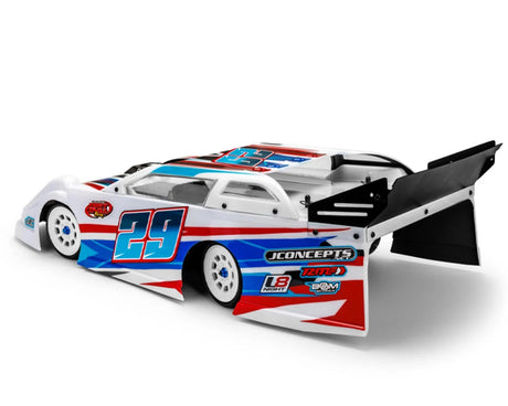 JConcepts L8 Night G3 Speedway 1/10 Dirt Oval Latemodel Body w/Spoiler (Clear) (10.25") (Lightweight)